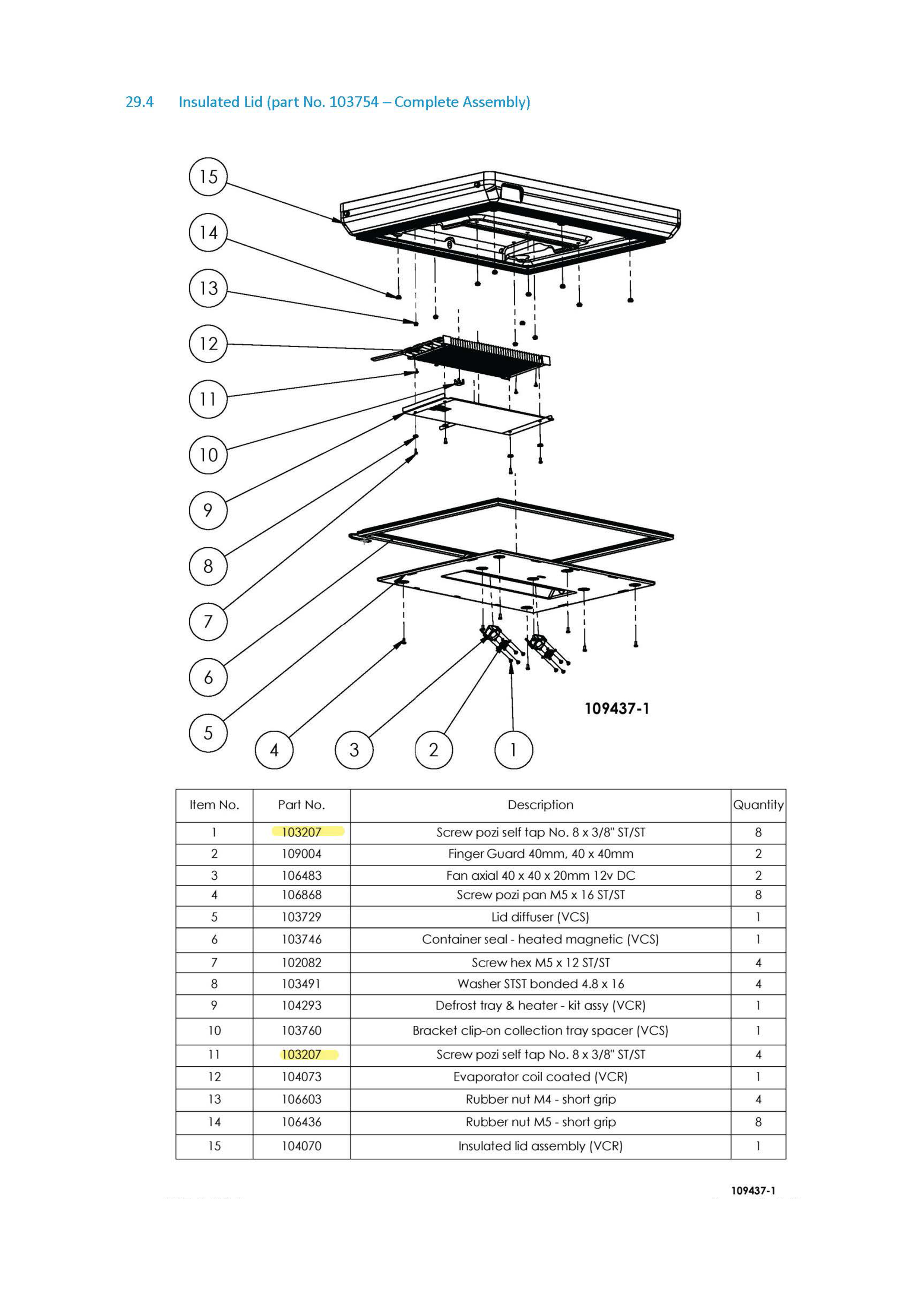 Spare Parts Drawing