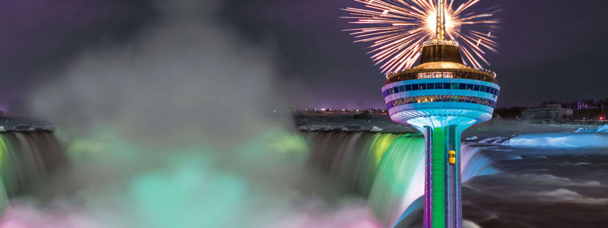 Event and dining space at the Skylon Tower overlooking Niagara Falls
