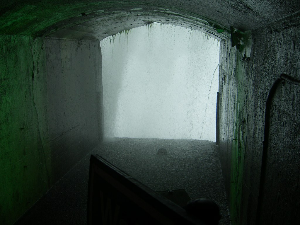 Journey Behind the Falls tunnel entrance at Niagara Falls Ontario Canada