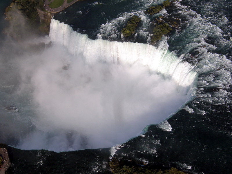 The Horseshoe Falls seen from the air