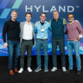 A photo of the winners of Hyland's 2025 Global Partner Awards
