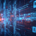 An image of a set of data portrayed in a futuristic aesthetic.