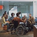 Diverse office team in meeting