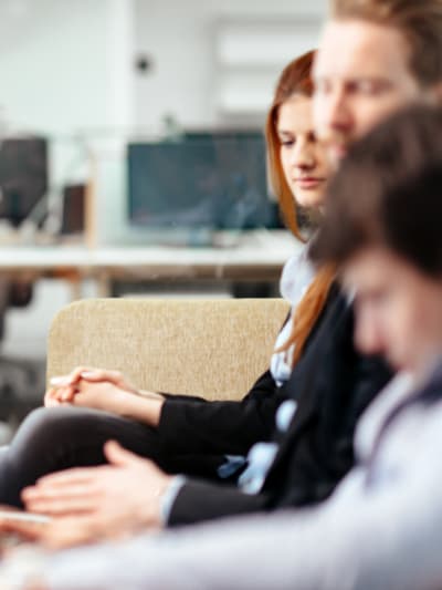 A group of people having a discussion