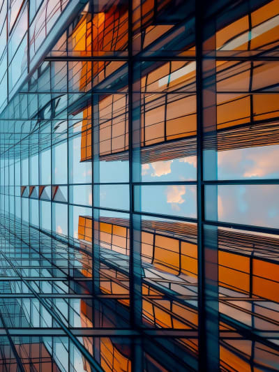 Glass building