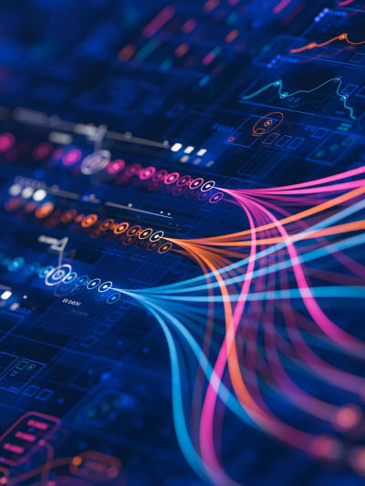 Neural flow network visualization