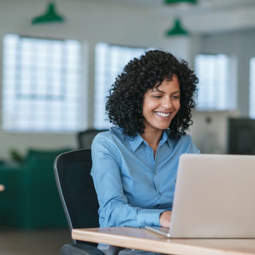 woman with a laptop