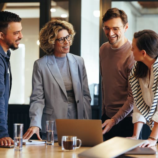 Group of business people having a meeting