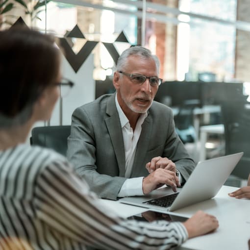 Group of co-workers having a meeting in the office