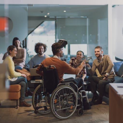 Diverse office team in meeting