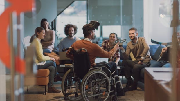 Diverse office team in meeting