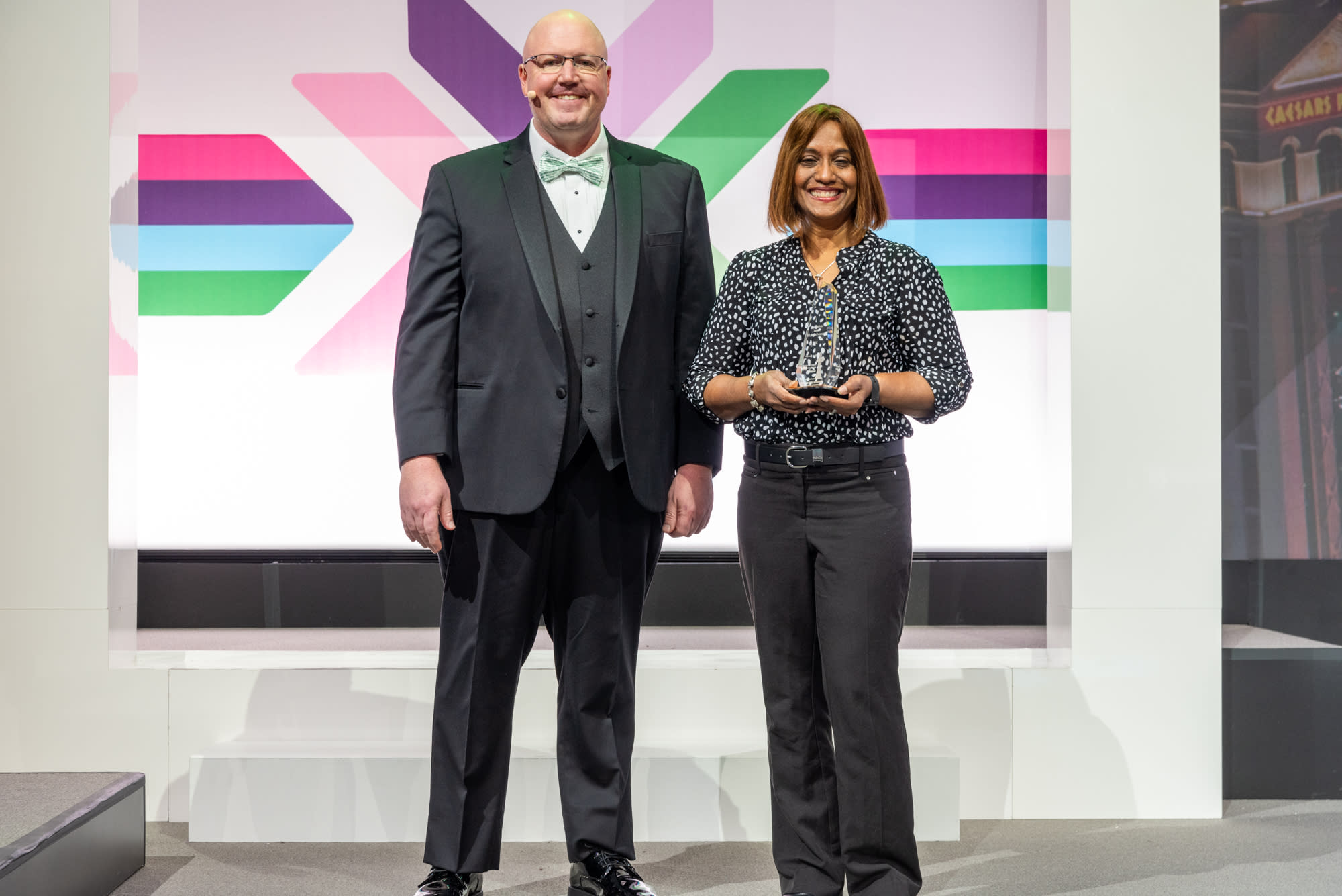 2023 CommunityLIVE Innovation Award winner holding trophy