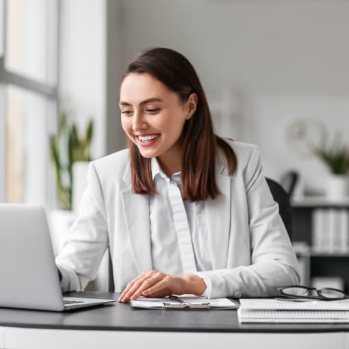 Lady with a laptop