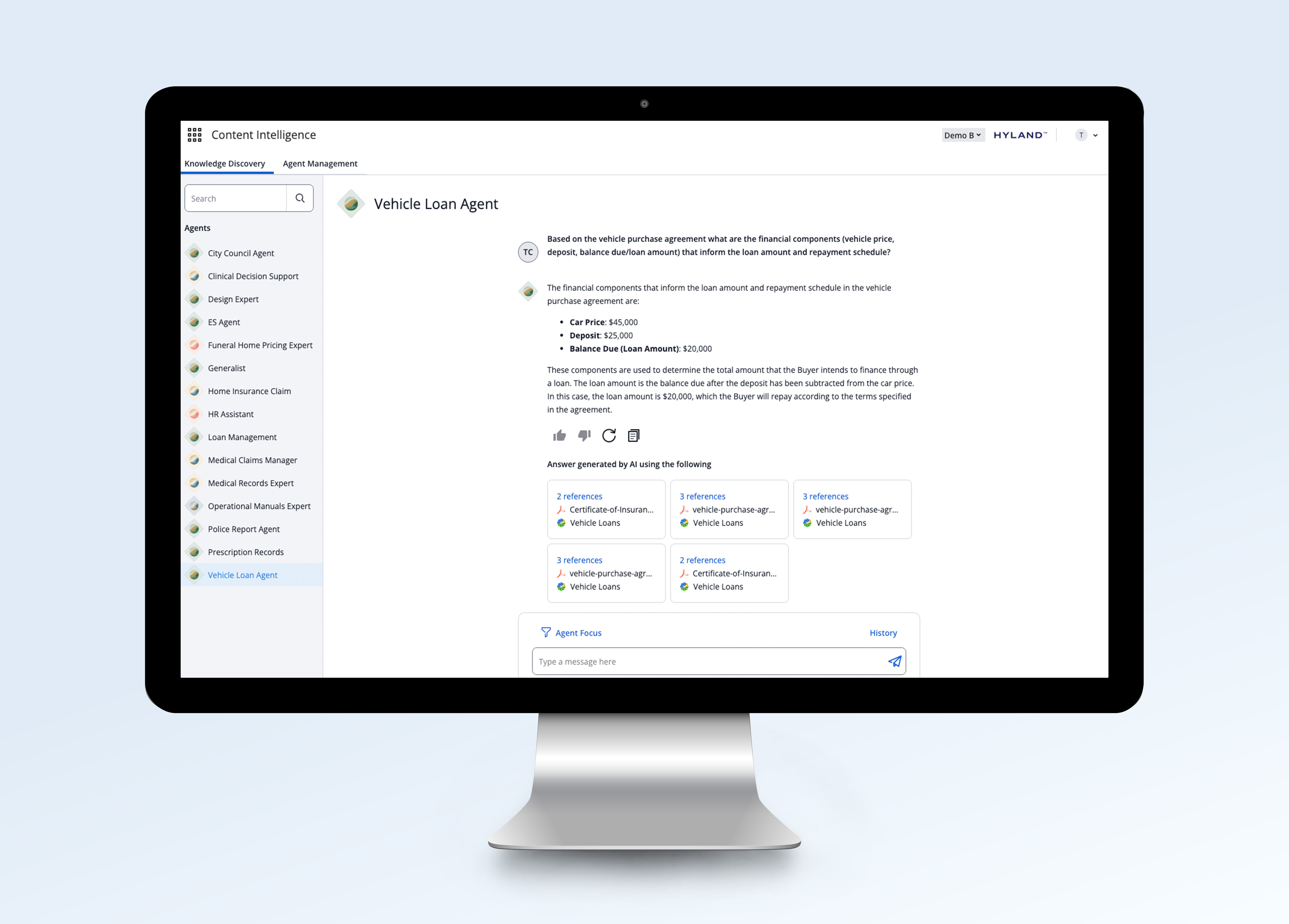 Screenshot of Hyland Knowledge Discovery product