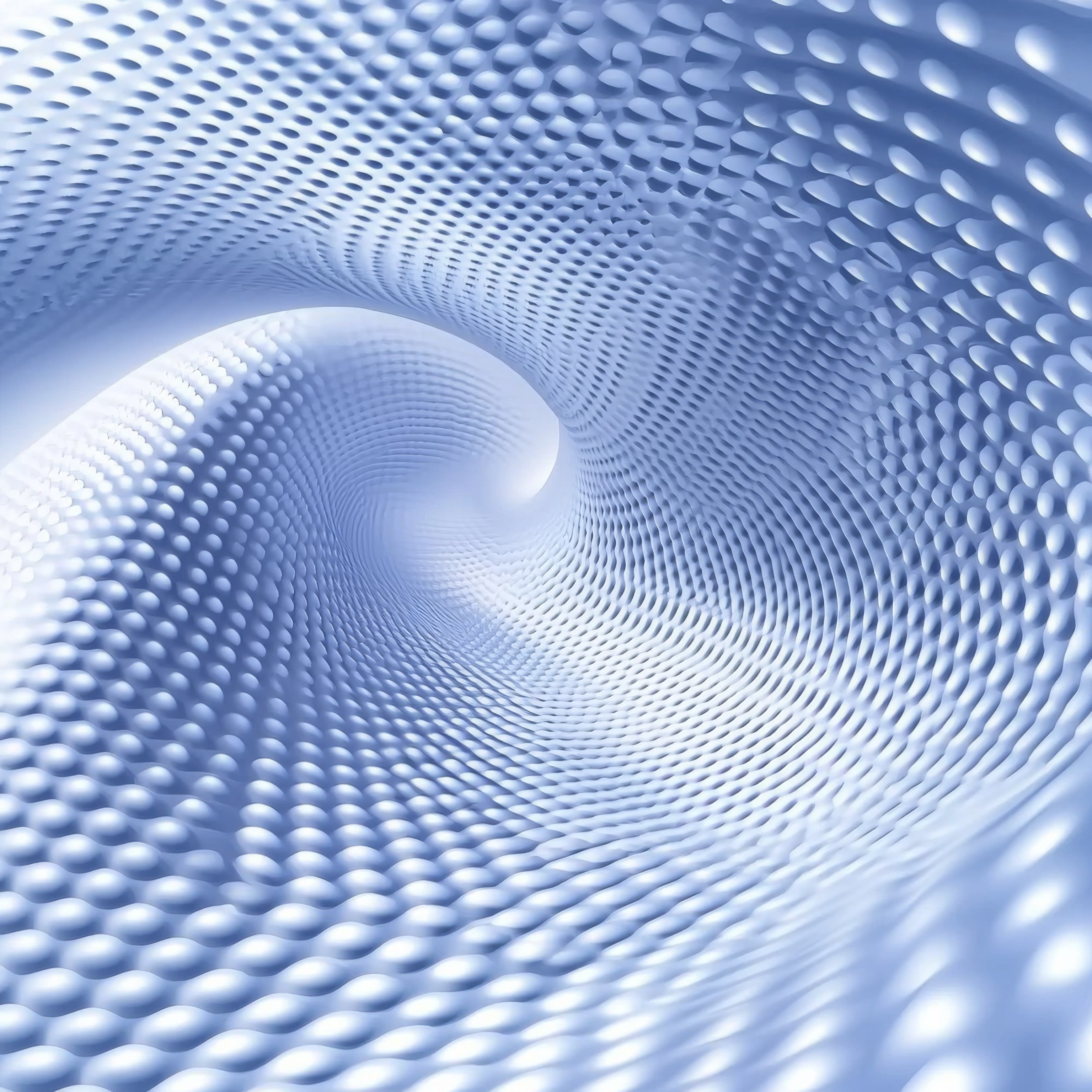 An abstract wave pattern in light blue with a series of rounded forms creating a dynamic, flowing texture.