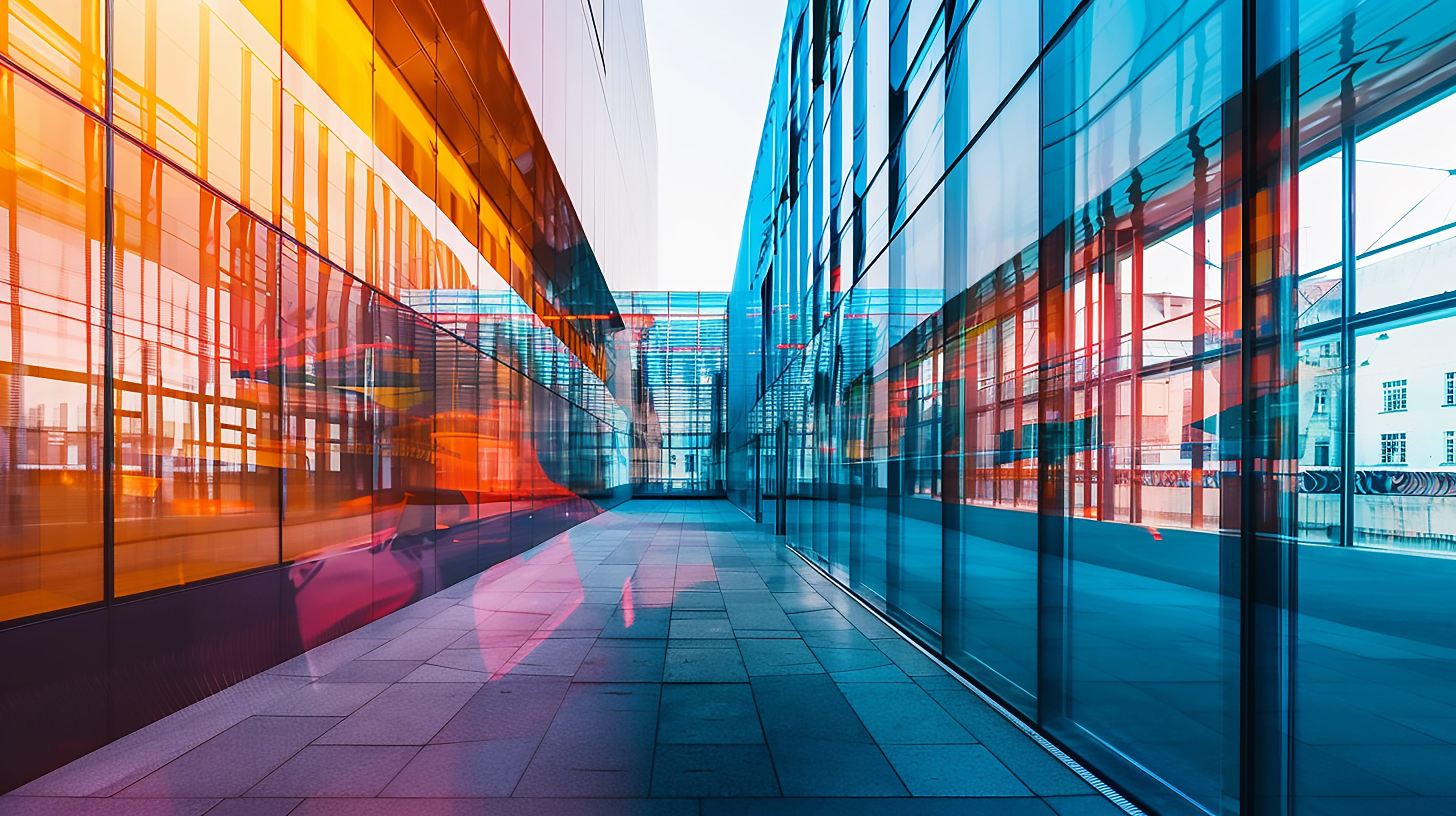 Abstract and colorful architecture