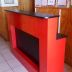 Mueble recepción rojo alto brillo