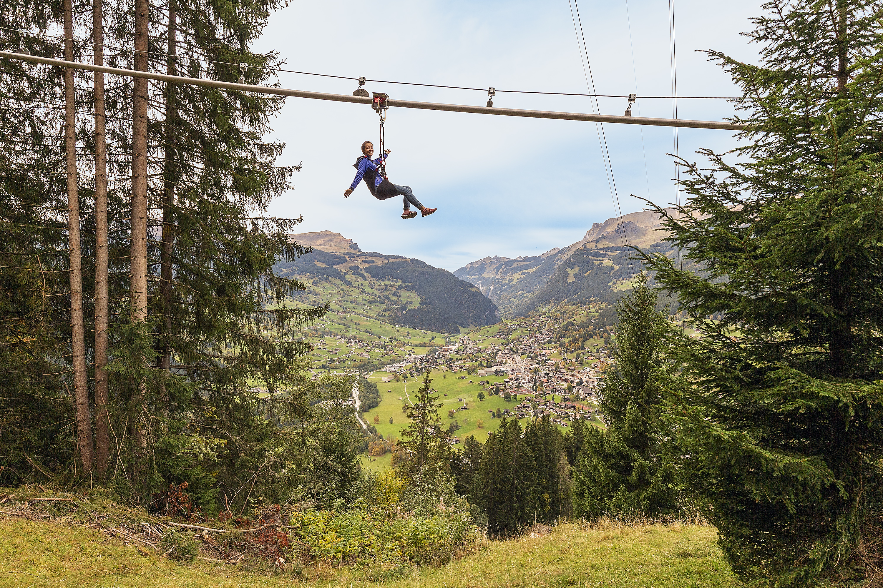 Fliegendes Abenteuer mit der Fly Line in Pfingstegg