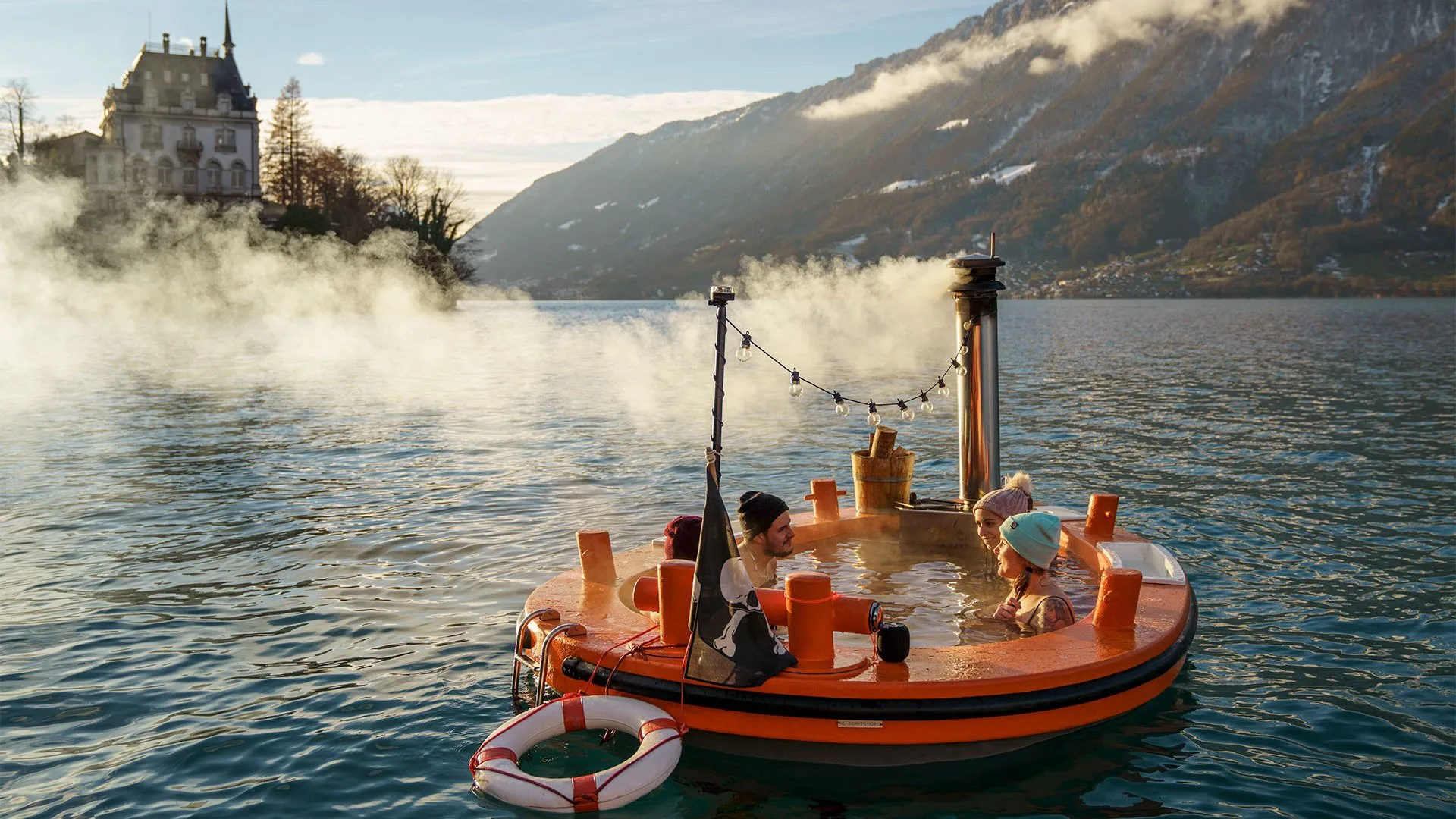 Whirlpool auf dem See