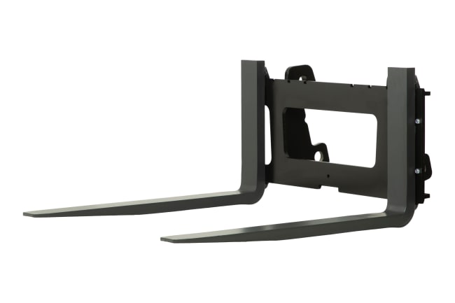Mekanisk pallegaffel, 1200 mm lang, 1000 mm bred, 2500 kg kapasitet, SMSfeste