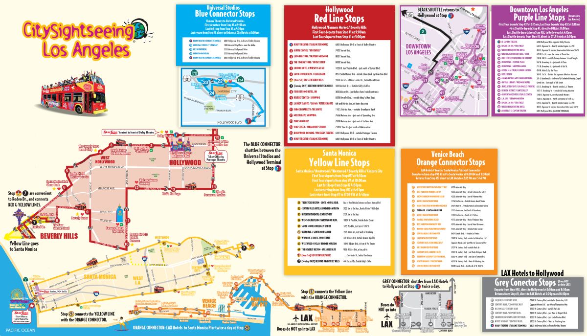 hollywood star tours map