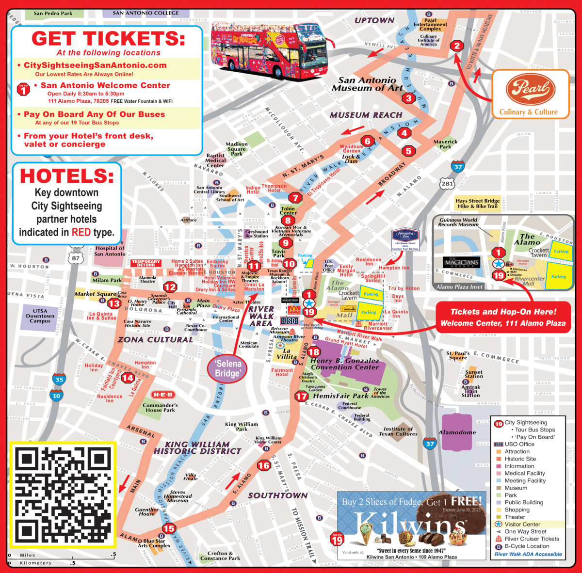 san antonio walking tour map