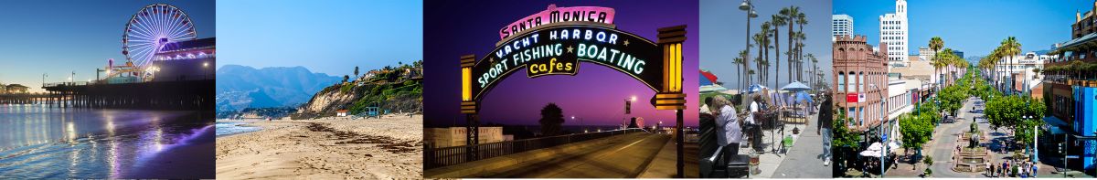  Yellow route highlights: Santa Monica Pier and beach, Venice boardwalk, Third Street promenade