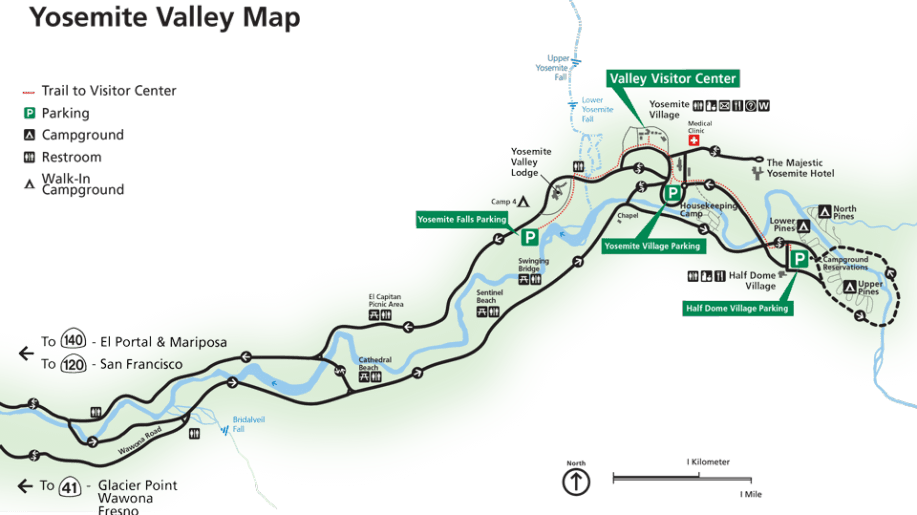 Yosemite Bike Trail Map Yosemite Valley | Know Before You Go | Extranomical Tours