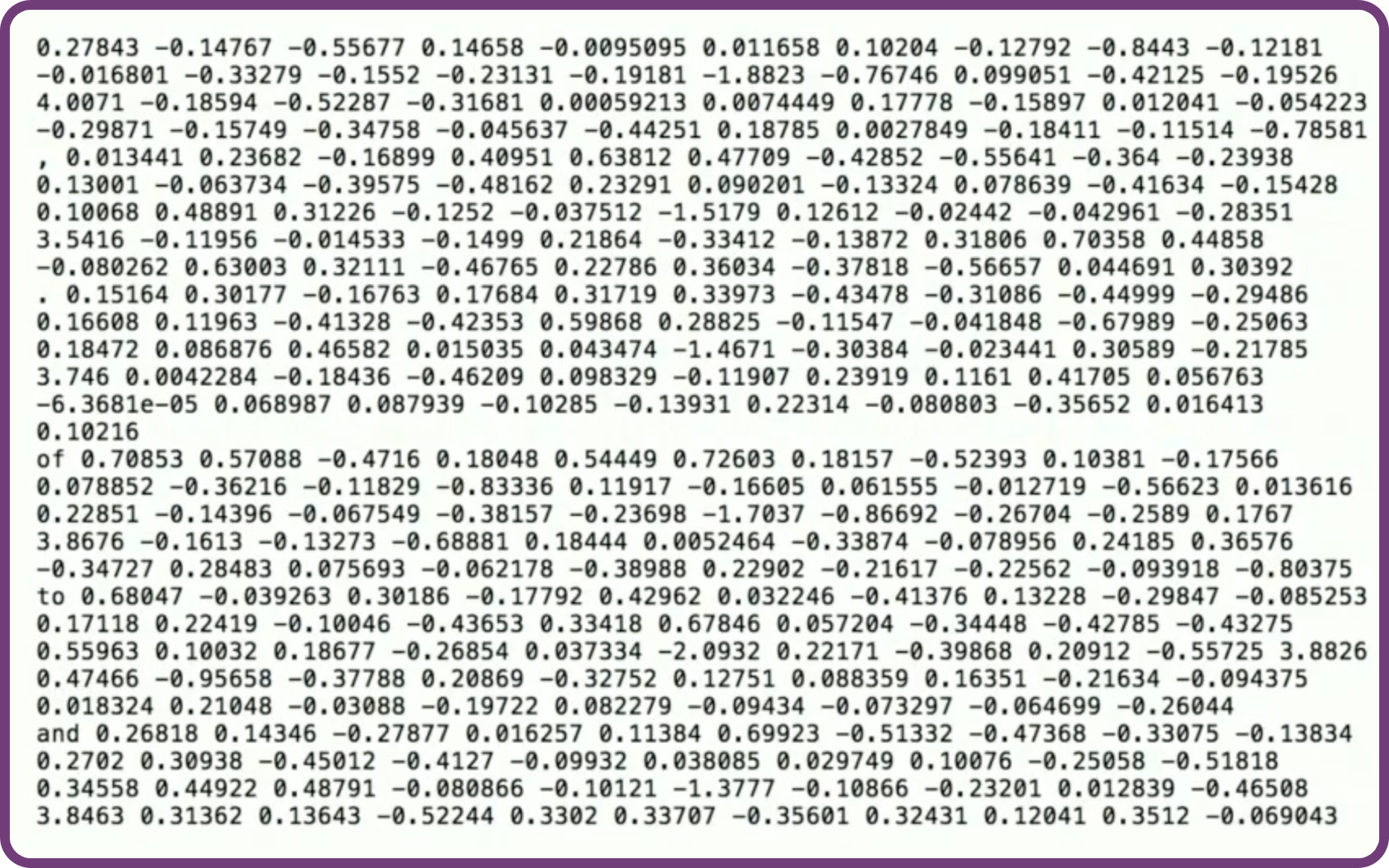 vector embeddings