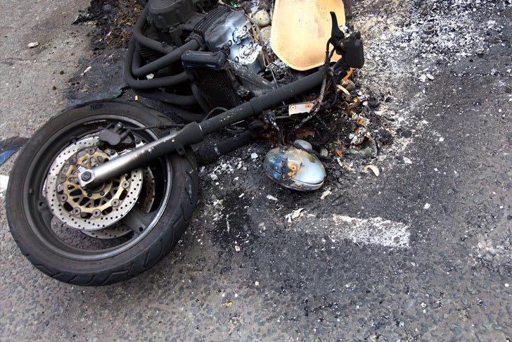 Motorcycle crash