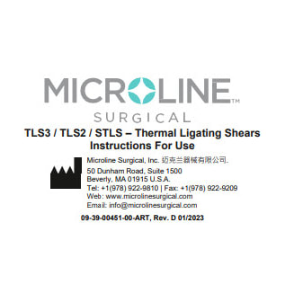 TLS3 / TLS2 / STLS – Thermal Ligating Shears Instructions For Use