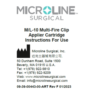 M/L-10 Multi-Fire Clip Applier Cartridge Instructions for Use