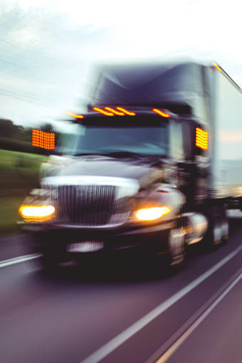 Speeding tractor-trailer