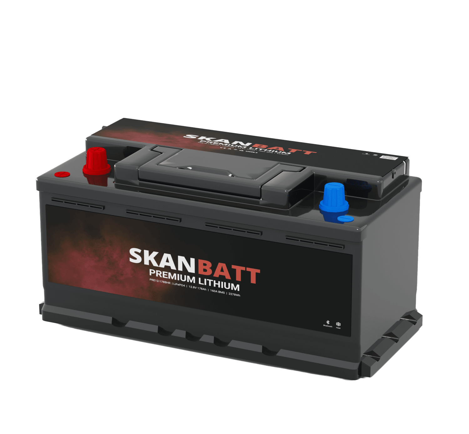 Skanbatt Premium Lithium 12V 178Ah Bluetooth Heat