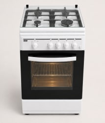 Vera gasskomfyr 50x60 hvit, med 12V elektrisk tenning og lys