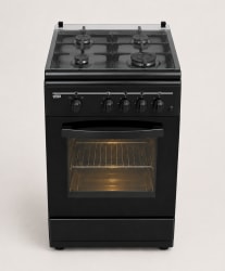 Vera gasskomfyr 50x60 sort, med 12V elektrisk tenning og lys