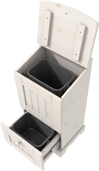 Avfallskap, antikk hvit