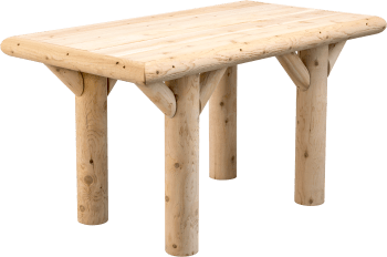Log spisebord 140 cm