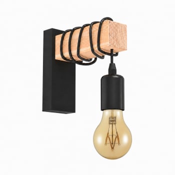 12V vegglampe Eik med 2W Vintage pære