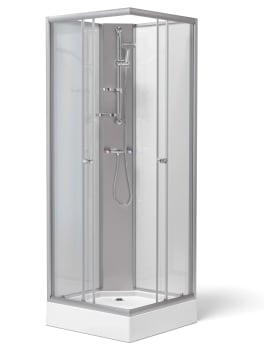 Hyttedusj 70x70cm m/blandebatteri