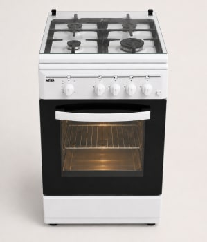 Vera gasskomfyr 50x60 hvit, med 12V elektrisk tenning og lys