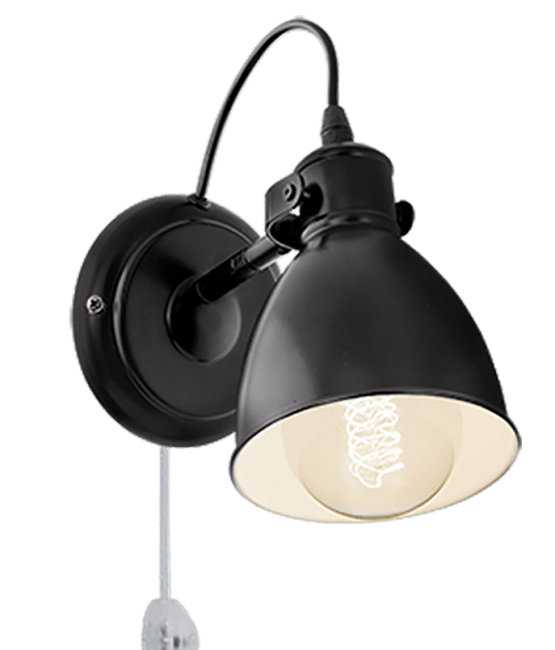 Priddy vegglampe, sort  E27
