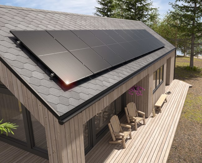 Solcelleanlegg OnGrid 4,1Kw 1-Fas - For shingel/takpapp