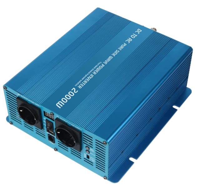Inverter 24V 2000W ren sinus M/fjernkontroll