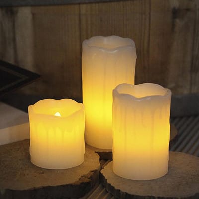 Led vokslys, 3pk