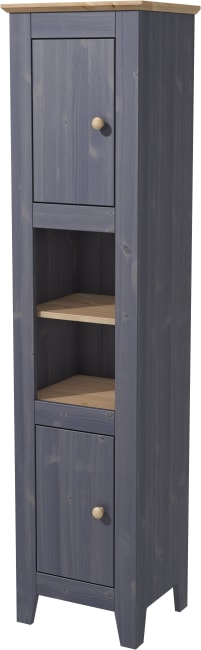 Saga høyskap med 2 dører - antikk blå