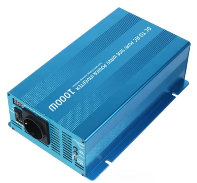 inverter 12v 1000w ren sinus m/fjernkontroll