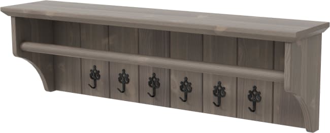 Saga dekorhylle, antikk grå