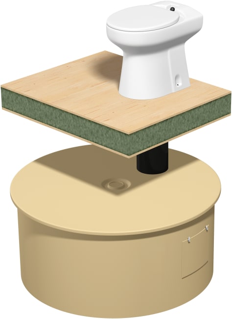 Snurredass standard separasjonstoalett