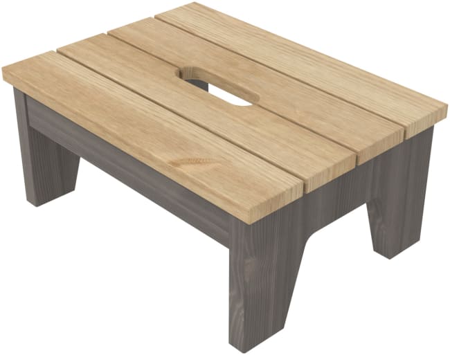 Saga Fotskammel antikk grå